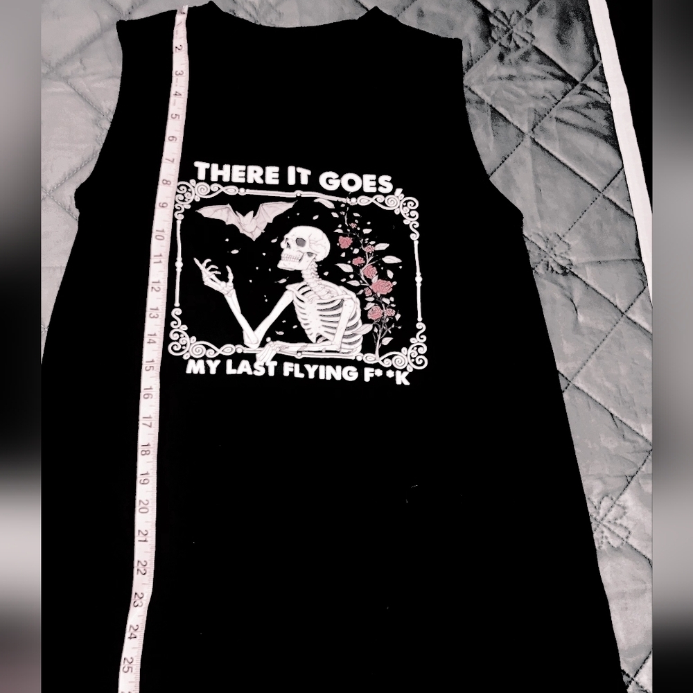 Gthic Black Graphic Tank Top. Unisex Mens Med. Wmn Sz Large - Picture 4 of 7
